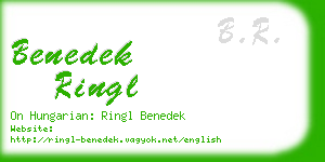 benedek ringl business card